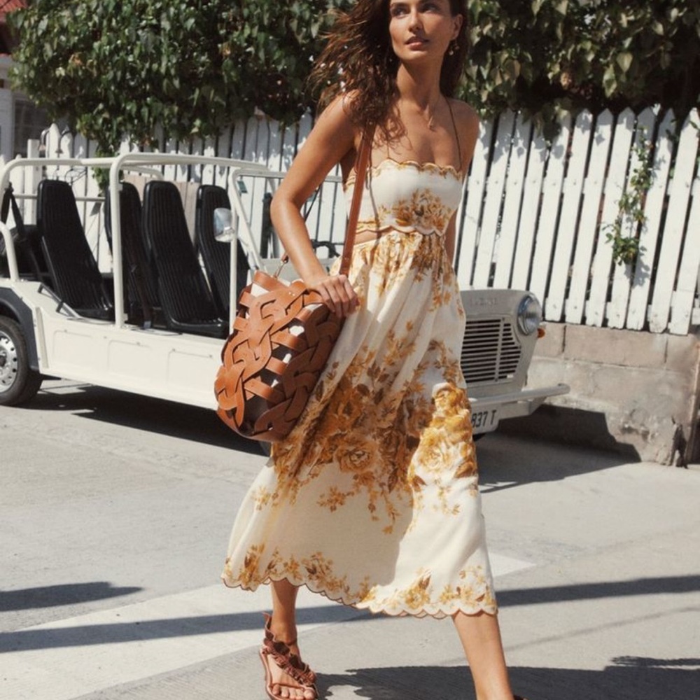 NWT Zimmermann aliane scallop dress